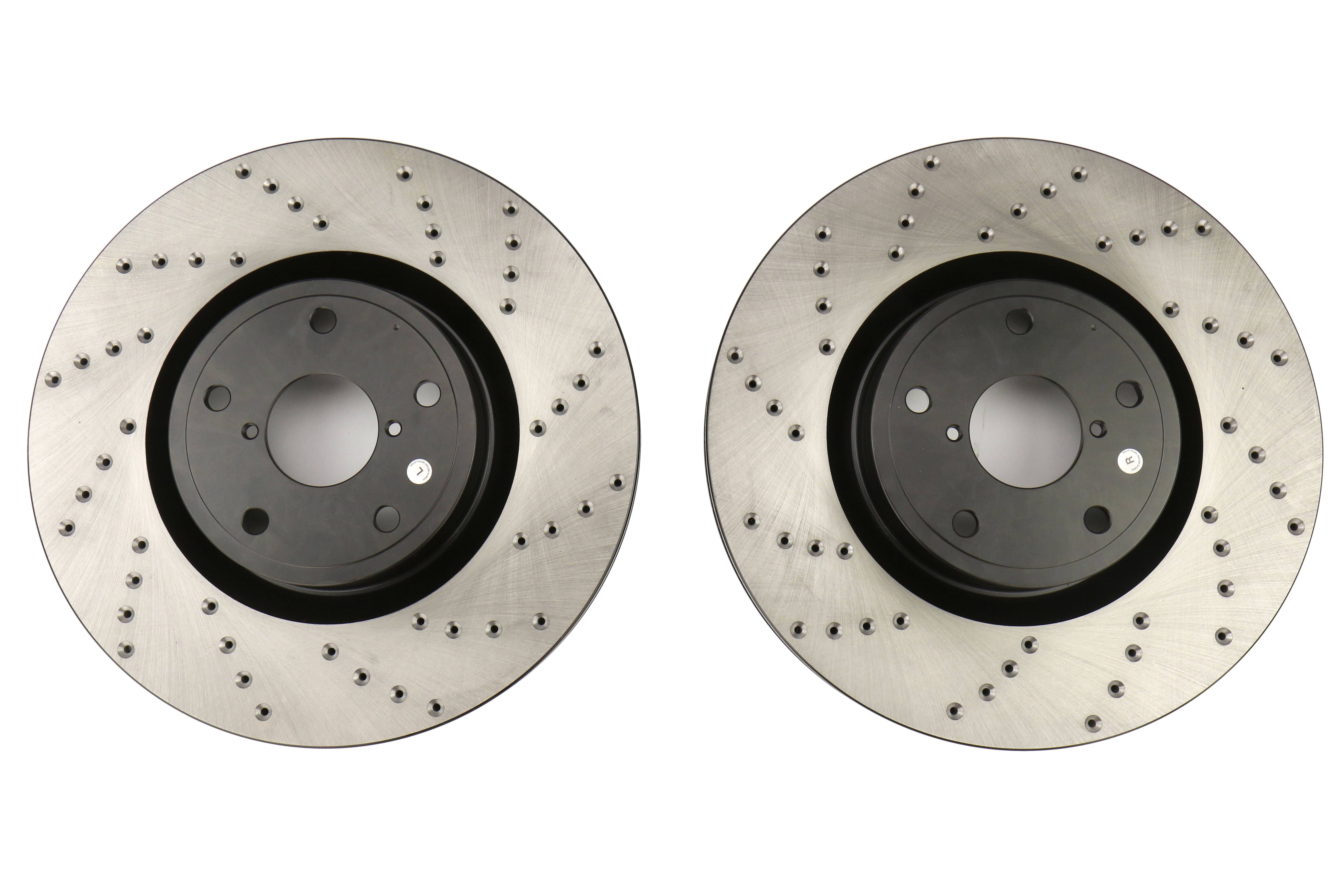 Stoptech Drilled Rotor Pair Front - 2005-2017 Subaru STI